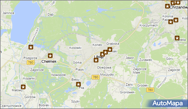 mapa Libiąż, Libiąż na mapie Targeo