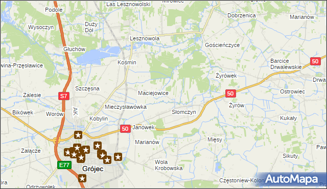 mapa Lisówek gmina Grójec, Lisówek gmina Grójec na mapie Targeo