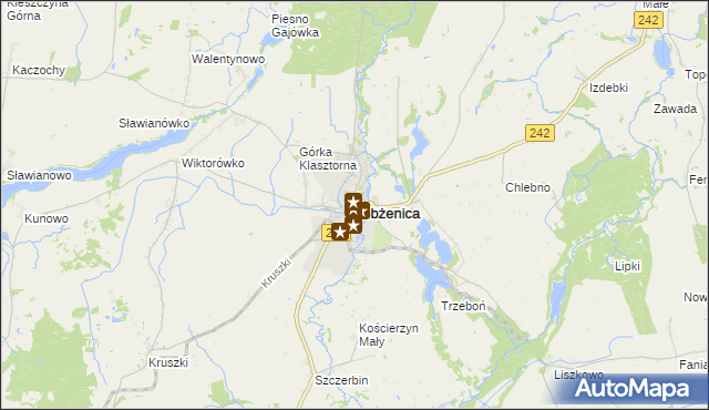 mapa Łobżenica, Łobżenica na mapie Targeo