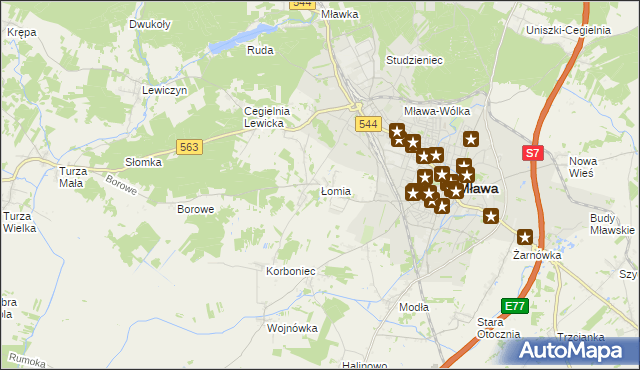 mapa Łomia, Łomia na mapie Targeo