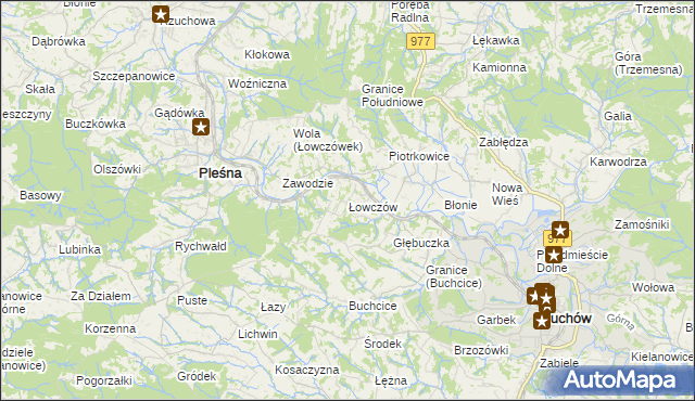 mapa Łowczów, Łowczów na mapie Targeo