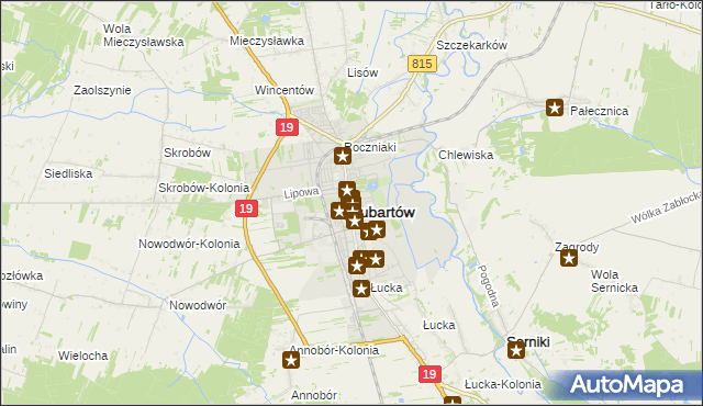 mapa Lubartów, Lubartów na mapie Targeo