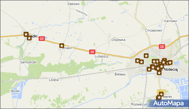 mapa Lubaszcz, Lubaszcz na mapie Targeo