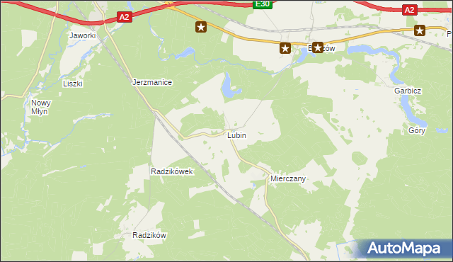 mapa Lubin gmina Torzym, Lubin gmina Torzym na mapie Targeo