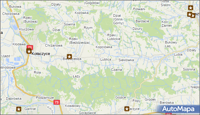 mapa Lublica, Lublica na mapie Targeo