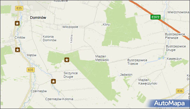 mapa Majdan Mętowski, Majdan Mętowski na mapie Targeo