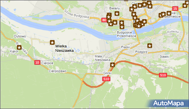 mapa Mała Nieszawka, Mała Nieszawka na mapie Targeo