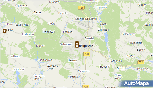 mapa Małogoszcz, Małogoszcz na mapie Targeo