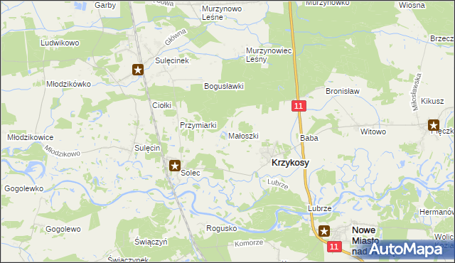 mapa Małoszki, Małoszki na mapie Targeo