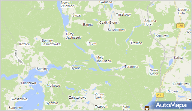mapa Mały Jabłuszek, Mały Jabłuszek na mapie Targeo
