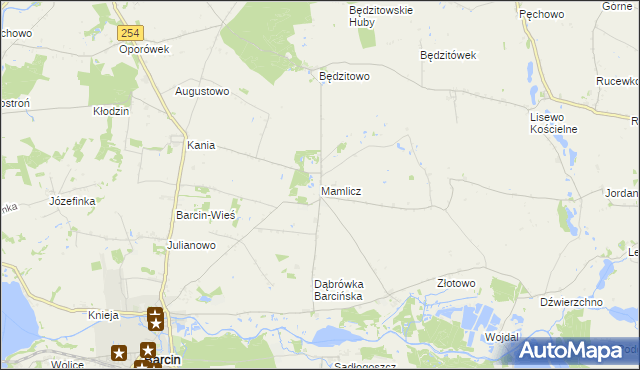 mapa Mamlicz, Mamlicz na mapie Targeo