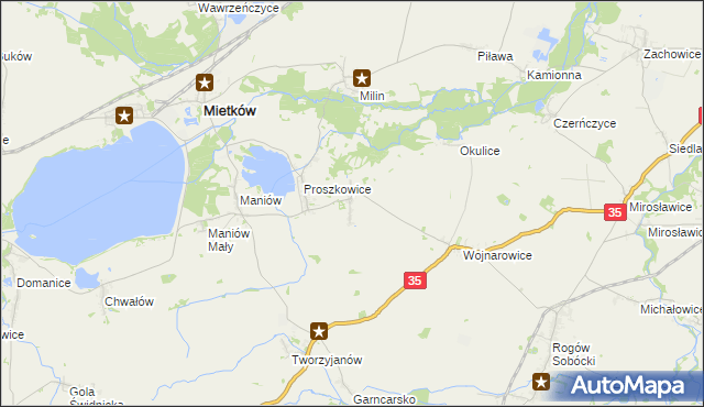 mapa Maniów Wielki, Maniów Wielki na mapie Targeo