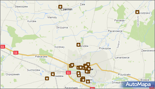 mapa Marszew gmina Pleszew, Marszew gmina Pleszew na mapie Targeo