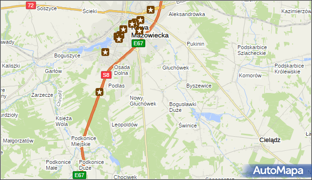 mapa Matyldów gmina Rawa Mazowiecka, Matyldów gmina Rawa Mazowiecka na mapie Targeo