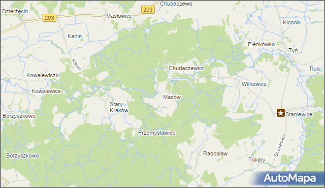 mapa Mazów, Mazów na mapie Targeo