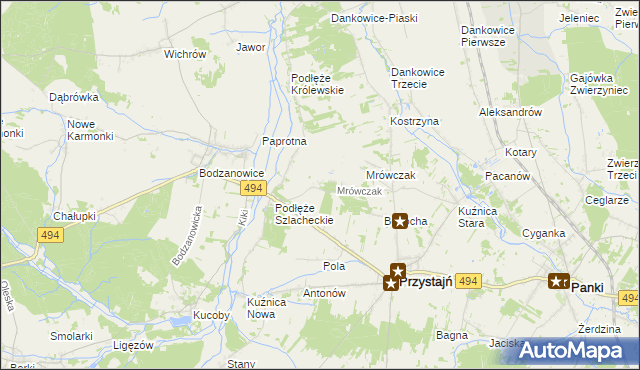 mapa Michalinów, Michalinów na mapie Targeo