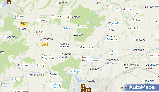 mapa Miechówka, Miechówka na mapie Targeo