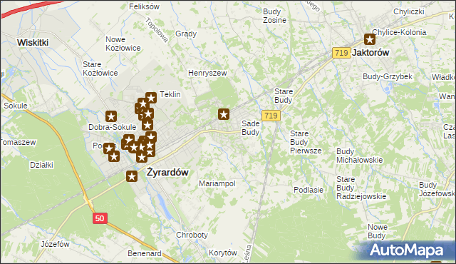 mapa Międzyborów, Międzyborów na mapie Targeo