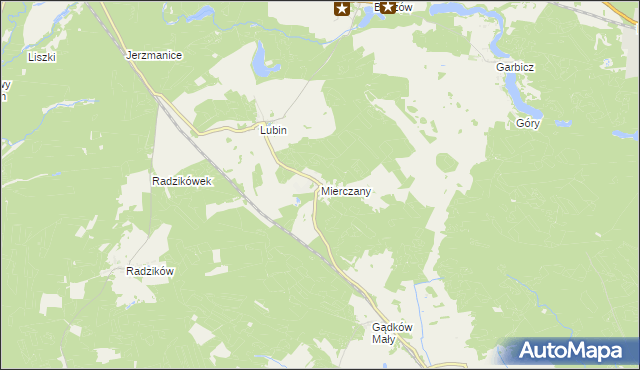 mapa Mierczany, Mierczany na mapie Targeo