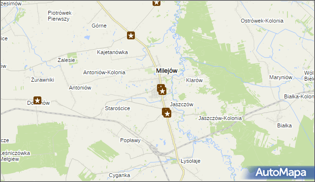 mapa Milejów-Osada, Milejów-Osada na mapie Targeo