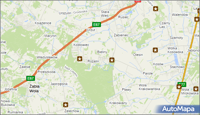 mapa Młochów, Młochów na mapie Targeo