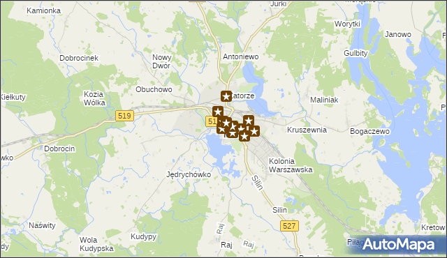 mapa Morąg, Morąg na mapie Targeo