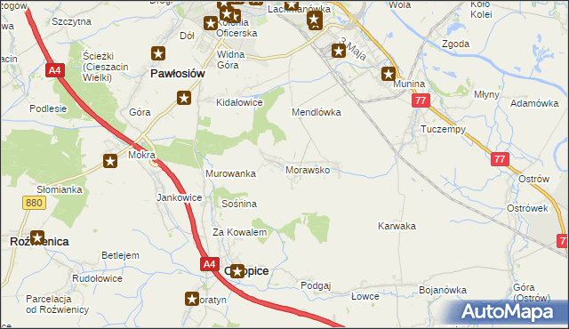 mapa Morawsko gmina Jarosław, Morawsko gmina Jarosław na mapie Targeo