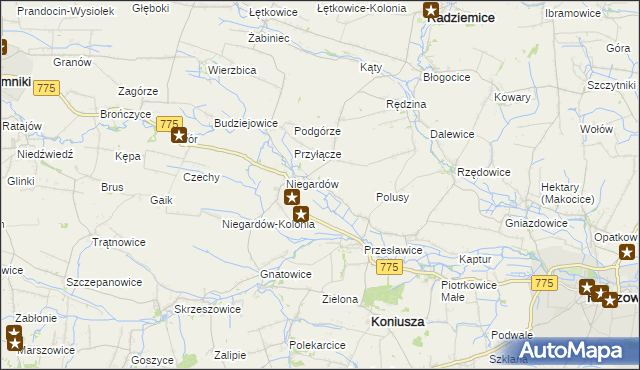 mapa Muniaczkowice, Muniaczkowice na mapie Targeo