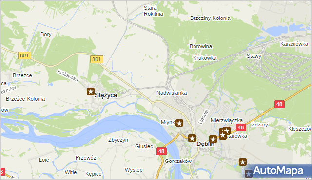 mapa Nadwiślanka, Nadwiślanka na mapie Targeo
