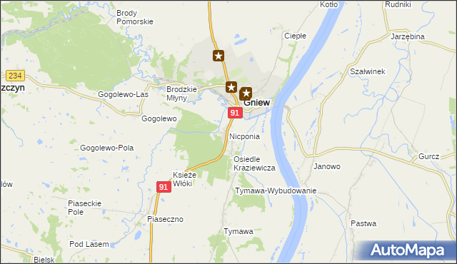 mapa Nicponia, Nicponia na mapie Targeo