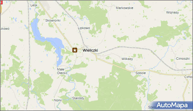 mapa Niedźwiedzkie gmina Wieliczki, Niedźwiedzkie gmina Wieliczki na mapie Targeo