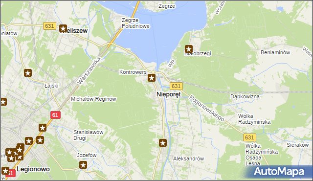 mapa Nieporęt, Nieporęt na mapie Targeo