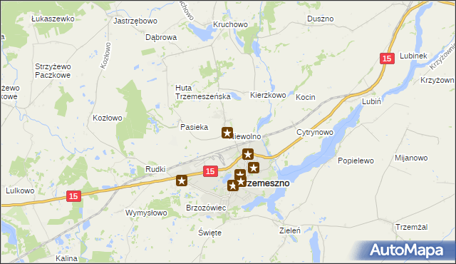 mapa Niewolno, Niewolno na mapie Targeo