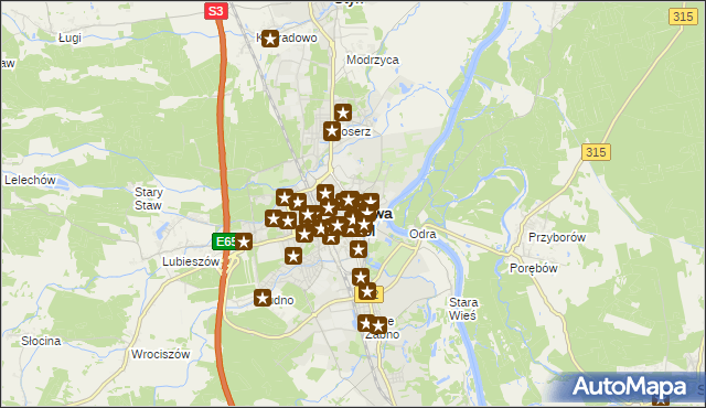 mapa Nowa Sól, Nowa Sól na mapie Targeo