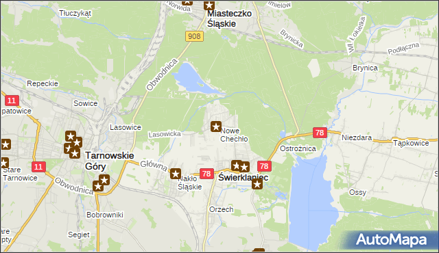 mapa Nowe Chechło, Nowe Chechło na mapie Targeo