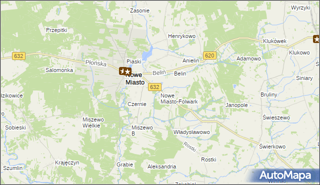 mapa Nowe Miasto-Folwark, Nowe Miasto-Folwark na mapie Targeo