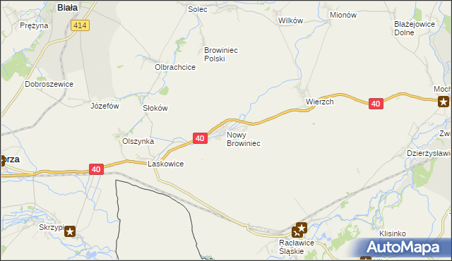 mapa Nowy Browiniec, Nowy Browiniec na mapie Targeo