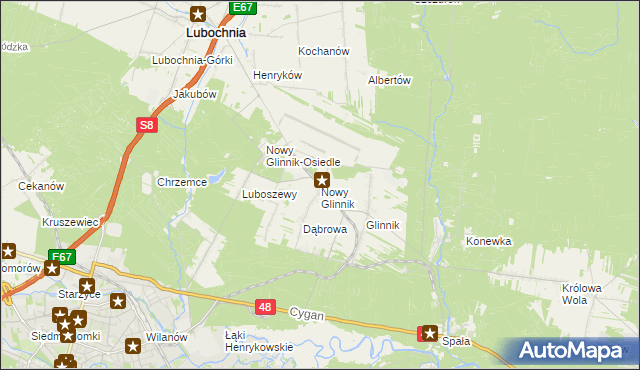 mapa Nowy Glinnik, Nowy Glinnik na mapie Targeo