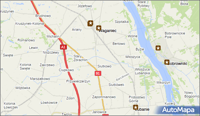 mapa Nowy Zbrachlin, Nowy Zbrachlin na mapie Targeo