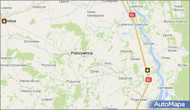 mapa Obrębek, Obrębek na mapie Targeo