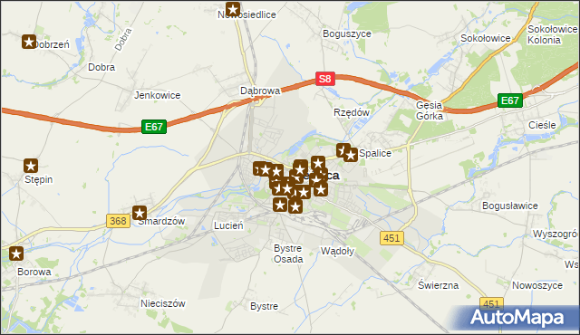 mapa Oleśnica, Oleśnica na mapie Targeo