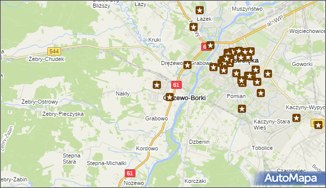 mapa Olszewo-Borki, Olszewo-Borki na mapie Targeo