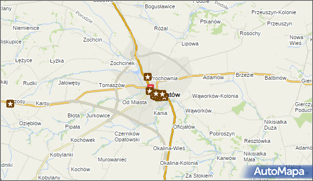 mapa Opatów, Opatów na mapie Targeo