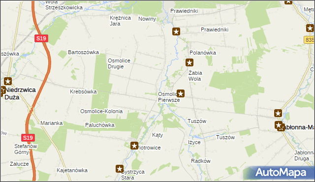 mapa Osmolice Pierwsze, Osmolice Pierwsze na mapie Targeo