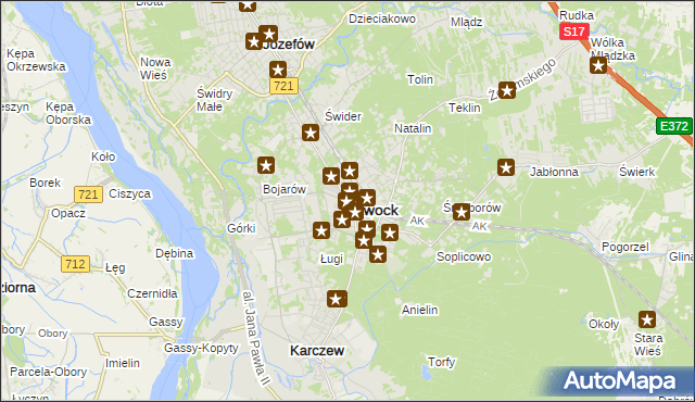 mapa Otwock, Otwock na mapie Targeo