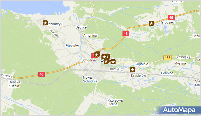 mapa Ozimek, Ozimek na mapie Targeo