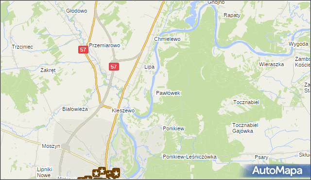 mapa Pawłówek gmina Pułtusk, Pawłówek gmina Pułtusk na mapie Targeo