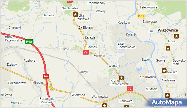 mapa Pełkinie, Pełkinie na mapie Targeo