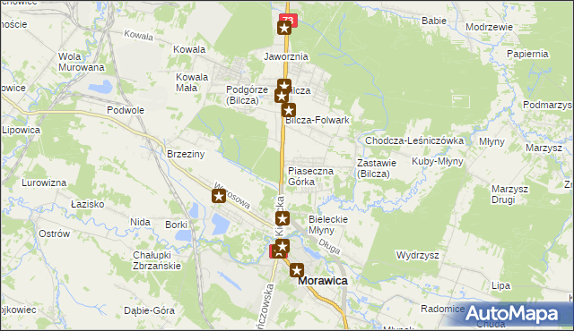 mapa Piaseczna Górka, Piaseczna Górka na mapie Targeo