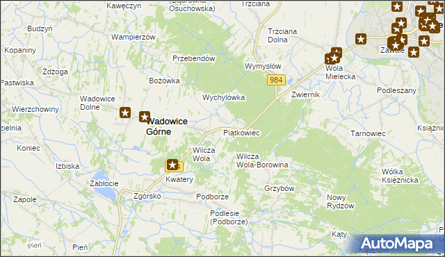 mapa Piątkowiec, Piątkowiec na mapie Targeo